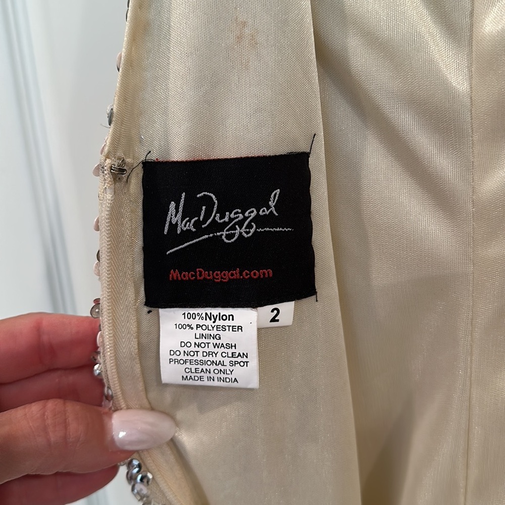 Mac Duggal Beaded Mini Sheath Dress - Picture 6 of 7
